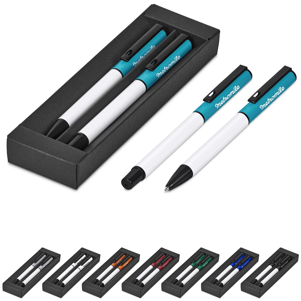 Altitude Stanza Ball Pen & Rollerball Set (ORANGE)