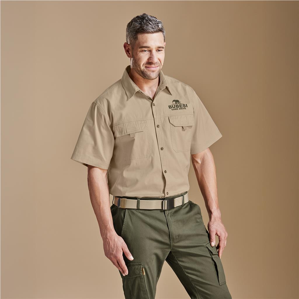 Mens Short Sleeve Mawenzi Twill Shirt (NAVY, 2XL)