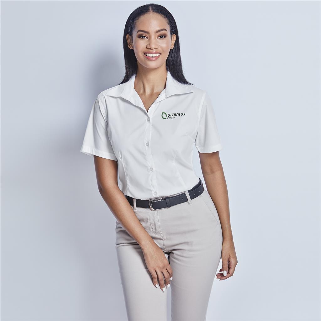 Ladies Short Sleeve Sheffield Stretch Shirt (NAVY, 2XL)