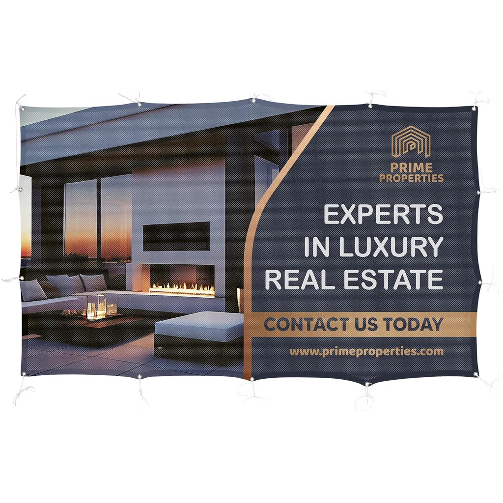 [BA-AM-16-D] Sublimated Airtex Fabric Fence Banner 2m x 1.2m
