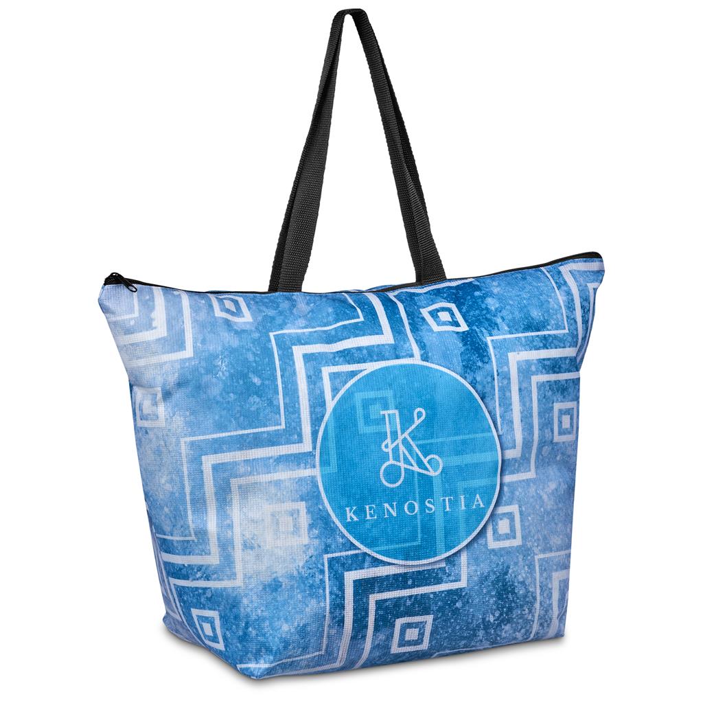 [BC-HP-106-G] Hoppla Skyline Recycled PET Stitch-Bond Shopper With Zip