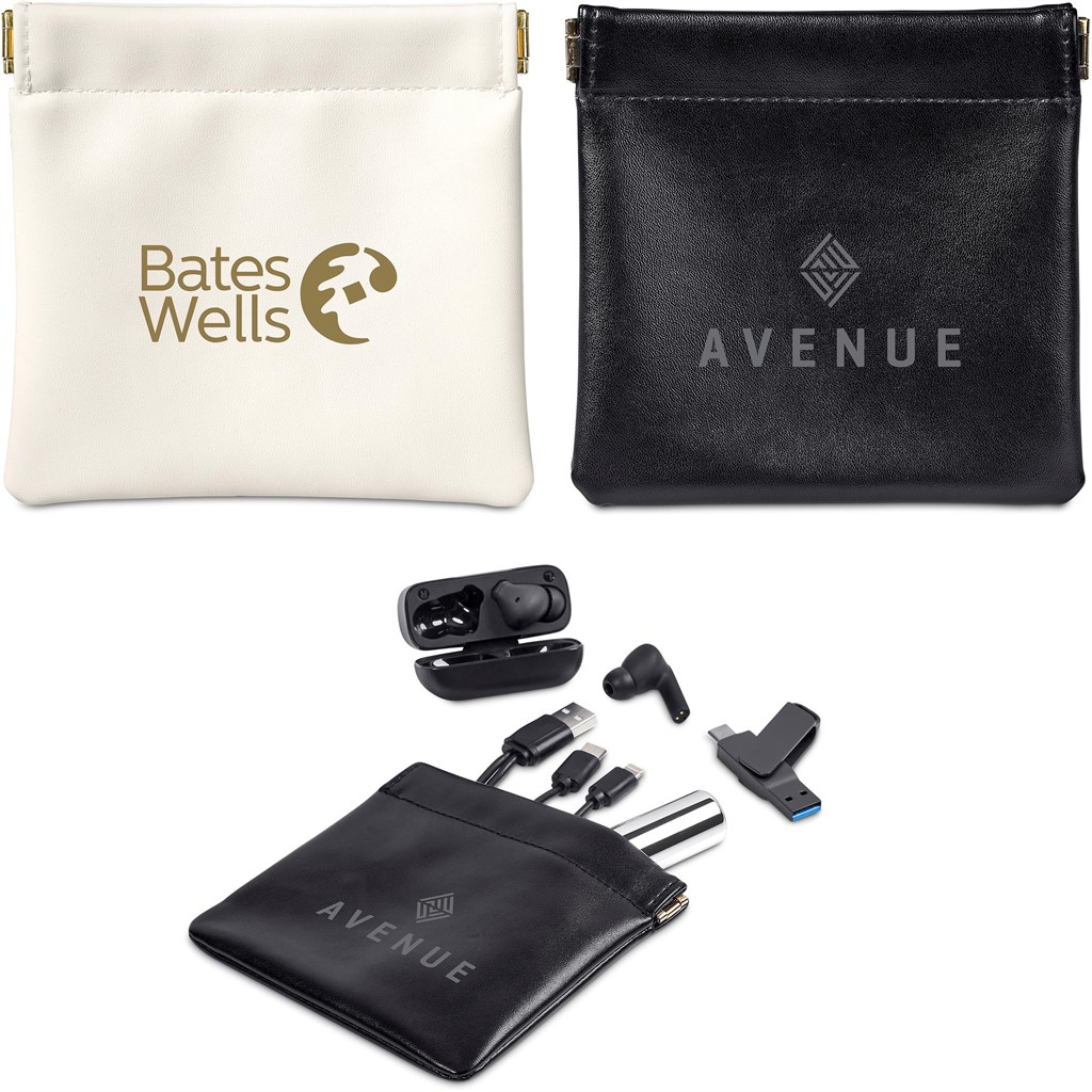 [BG-EE-491-B] Eva & Elm Plush PU Tech & Accessory Pouch