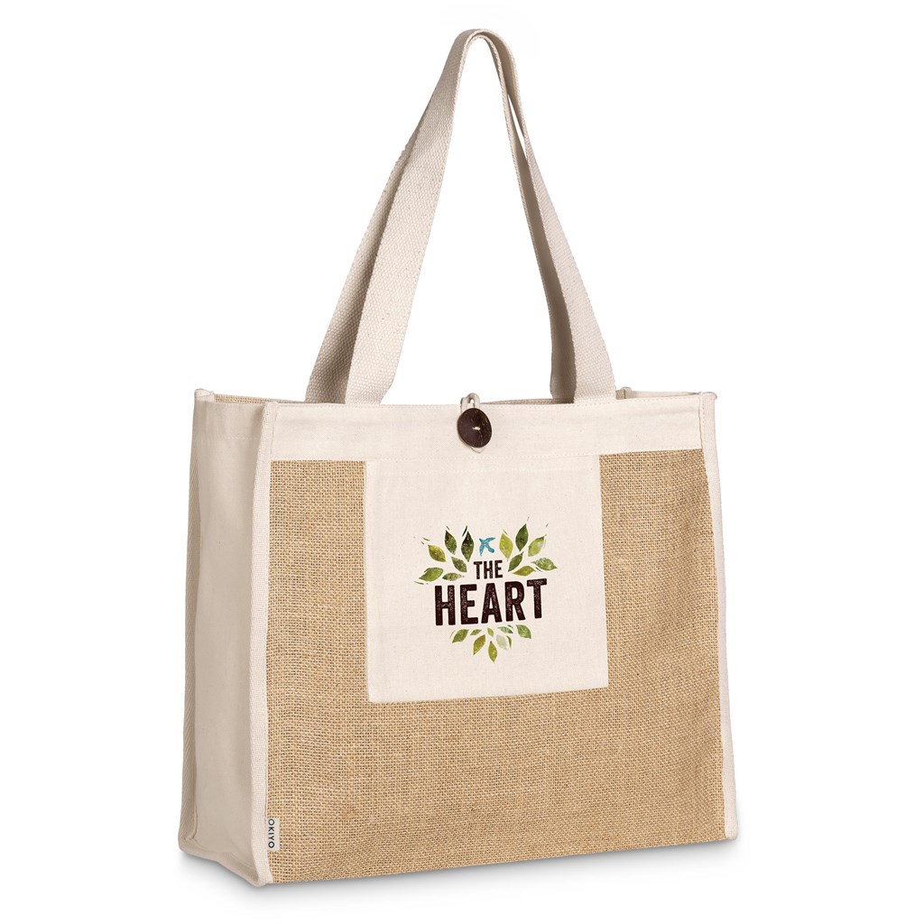 [BAG-4693] Okiyo Hikari Jute & Cotton Tote