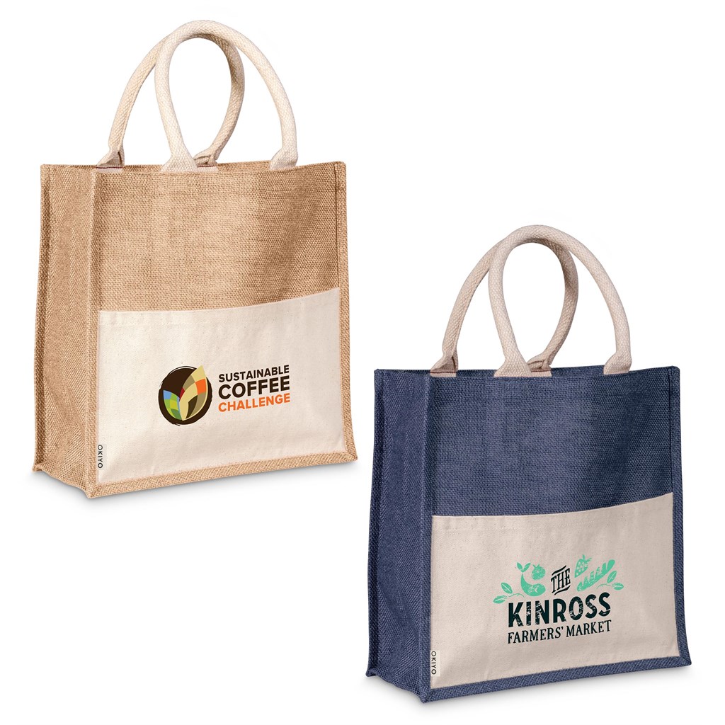 [BAG-4695] Okiyo Kachi Jute & Cotton Tote