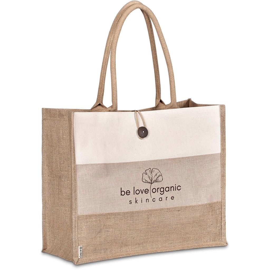 [BG-OK-480-B] Okiyo Fukei Jute & Cotton Tote