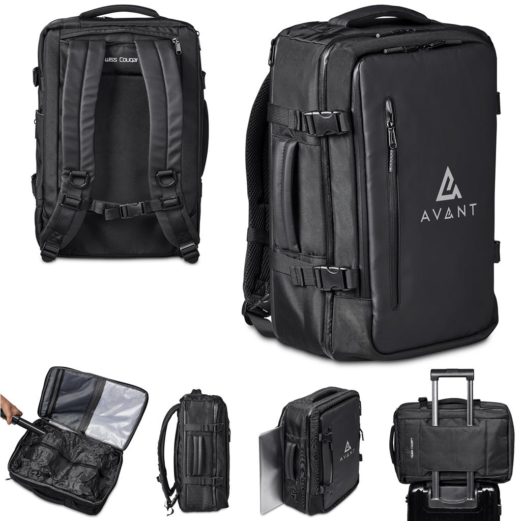 [BG-SC-518-B] Swiss Cougar Lancaster Hybrid Laptop Backpack - BL
