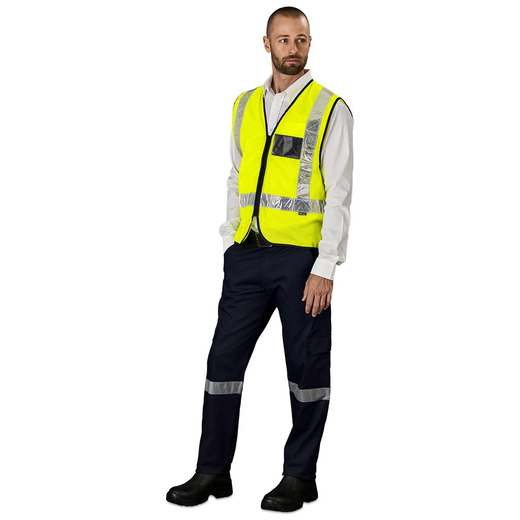 [ALT-1202] Airport Hi-Viz Reflective Full Zip Vest
