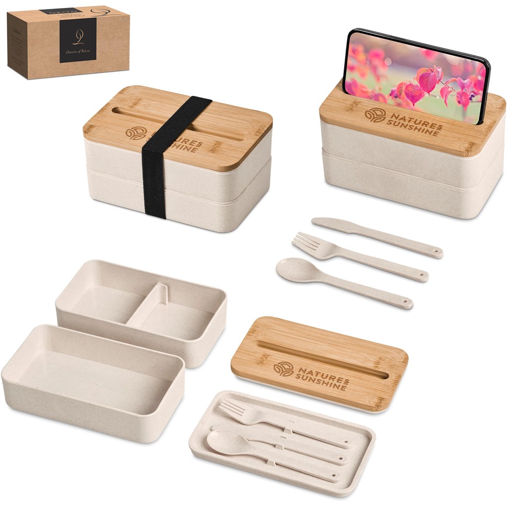 [CL-OK-109-B] Okiyo Dura Wheat Straw & Bamboo Lunch Box Set