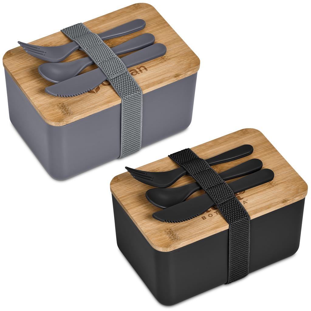 [CL-OK-125-B] Okiyo Pasuta Recycled Plastic & Bamboo Lunch Box