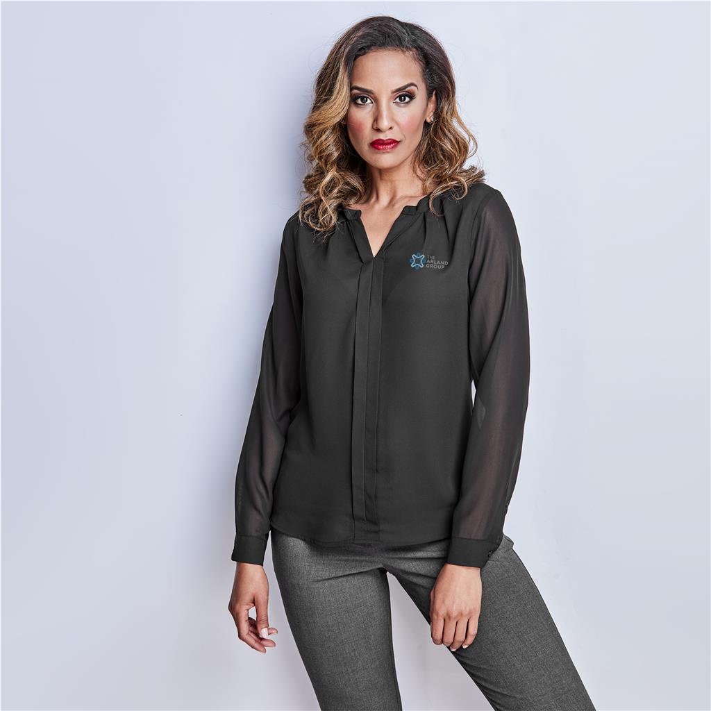 [BAS-11208] Ladies Long Sleeve Zenobia Blouse