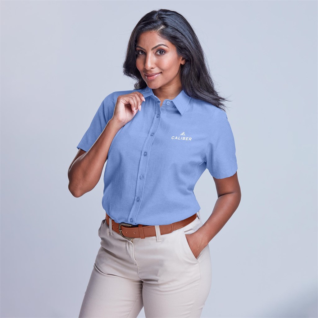 [CW-UB-184-A] Ladies Short Sleeve Oxford Shirt