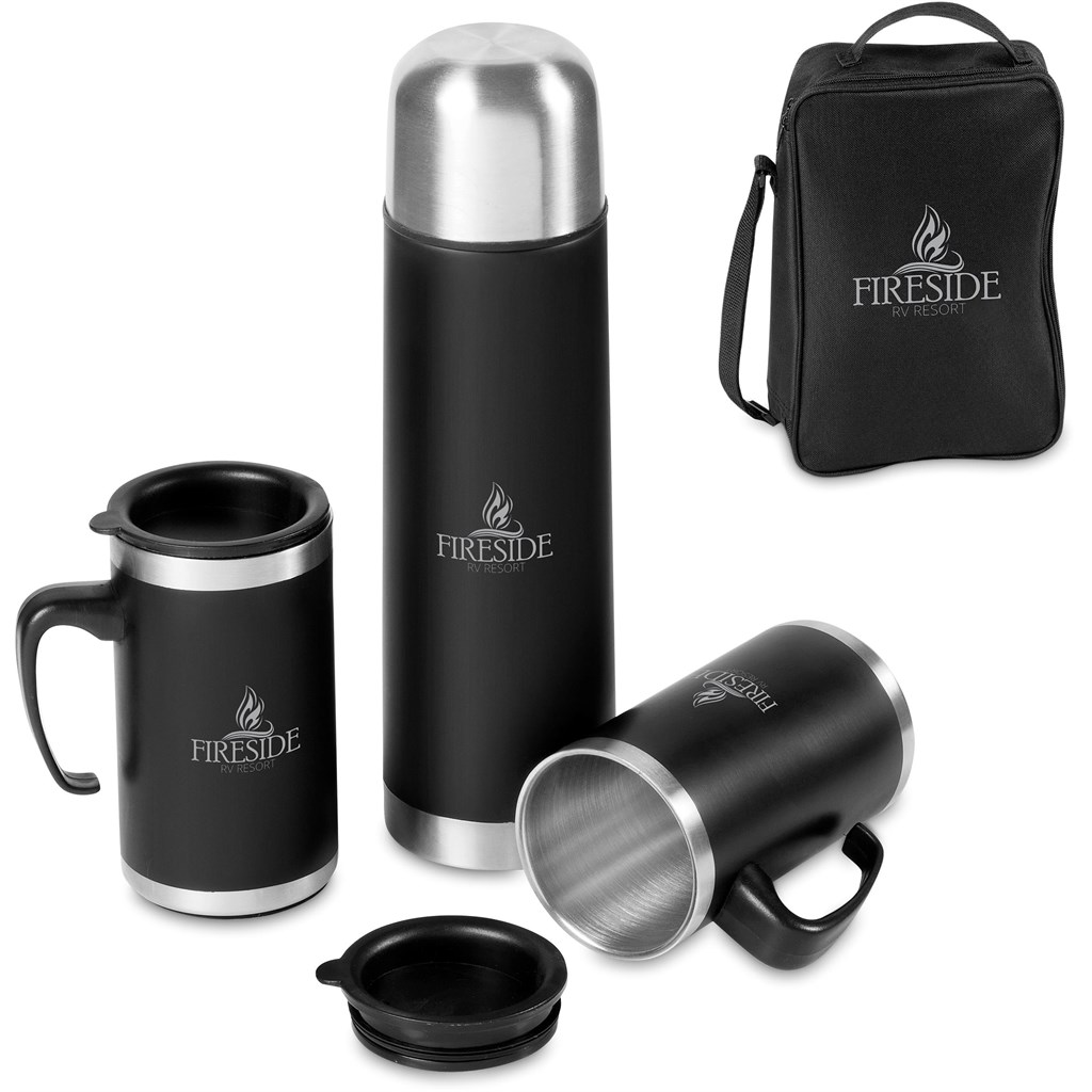 [FLASK-6505] Altitude Cardinal Stainless Steel Vacuum Flask & Mug Set