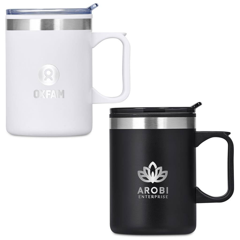 [DR-KS-291-B] Kooshty Angelo Stainless Steel & Plastic Double-Wall Mug – 360ml