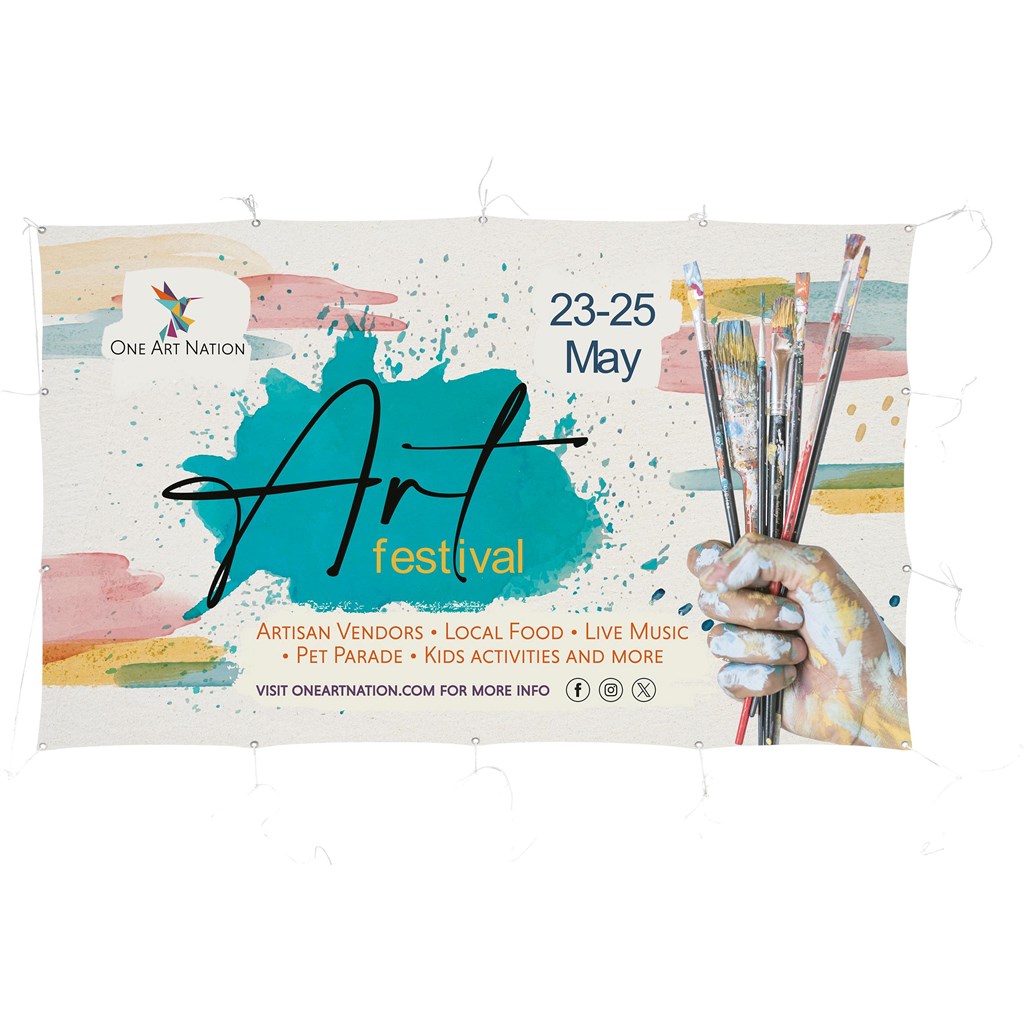 [BA-AM-4-D] Sublimated Display Fabric Banner 2m x 1.2m