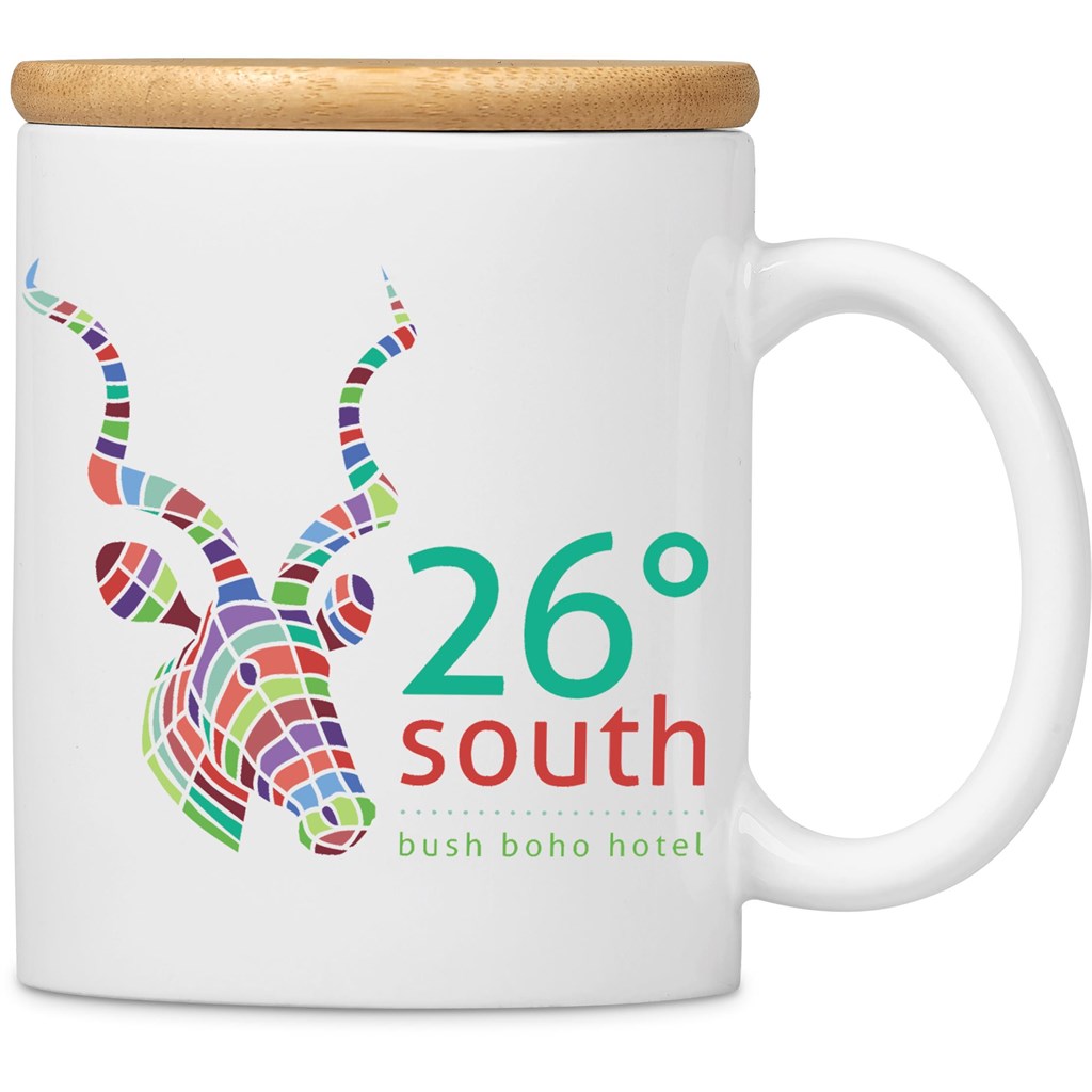 [DR-OK-187-B] Okiyo Sozo Bamboo & Ceramic Sublimation Coffee Mug - 330ml