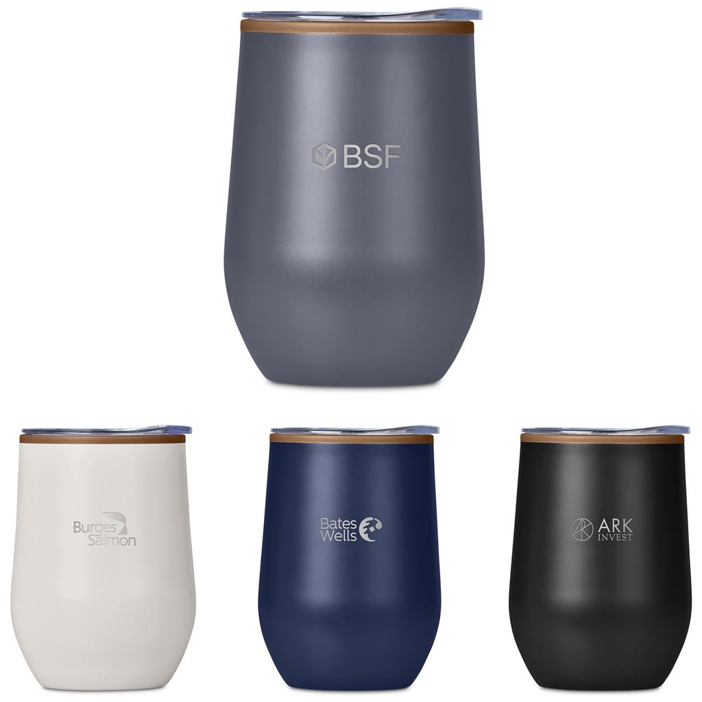 [DR-SD-300-B] Serendipio Ovolo Stainless Steel & Plastic Double-Wall Tumbler – 350ml