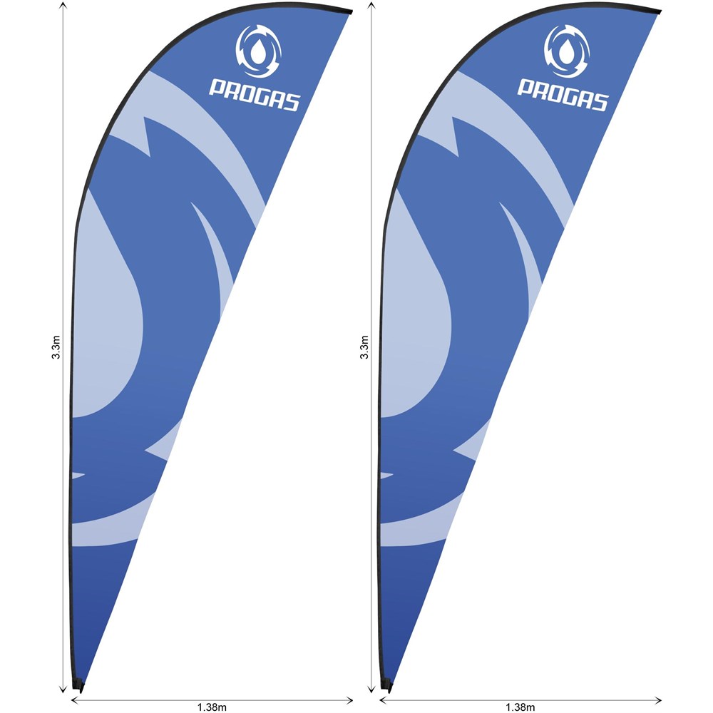 [SKIN-7003] Legend 3m Sublimated Sharkfin Flying Banner Skin - Set Of 2 (Excludes Hardware)