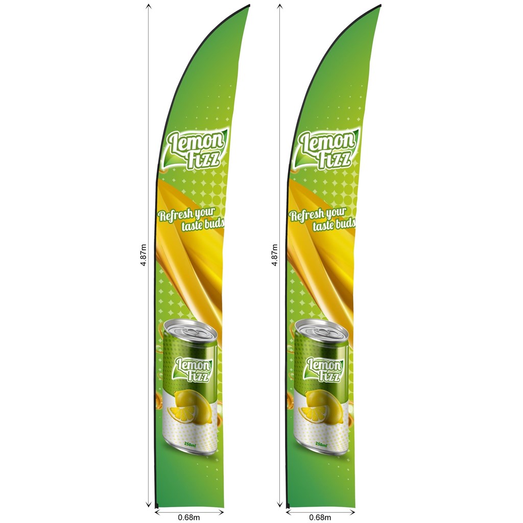 [SKIN-7024] Legend 4m Sublimated Arcfin Flying Banner Skin - Set Of 2 (Excludes Hardware)