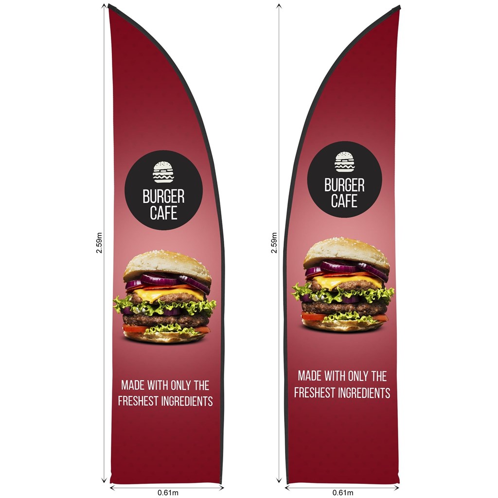 [SKIN-7032] Legend 2m Sublimated Arcfin Double-Sided Flying Banner Skin (Excludes Hardware)