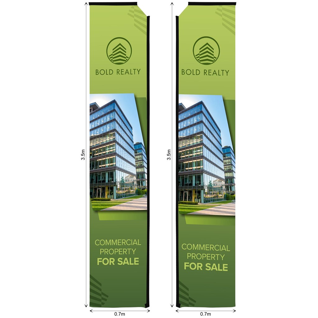 [SKIN-7054] Legend 4m Sublimated Telescopic Double-Sided Flying Banner Skin (Excludes Hardware)