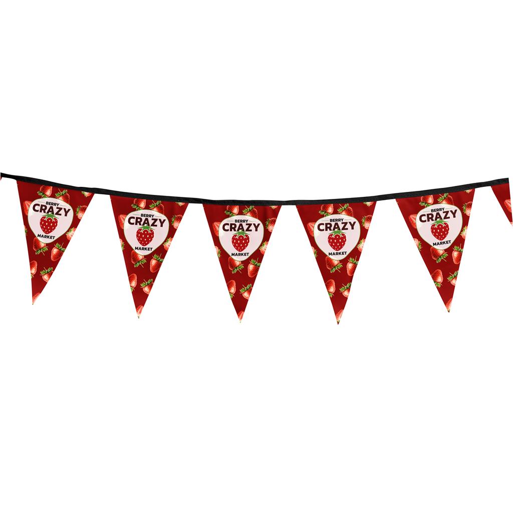 [FL-AM-26-D] Sublimated Single-Sided Polyester Triangle Bunting 10m