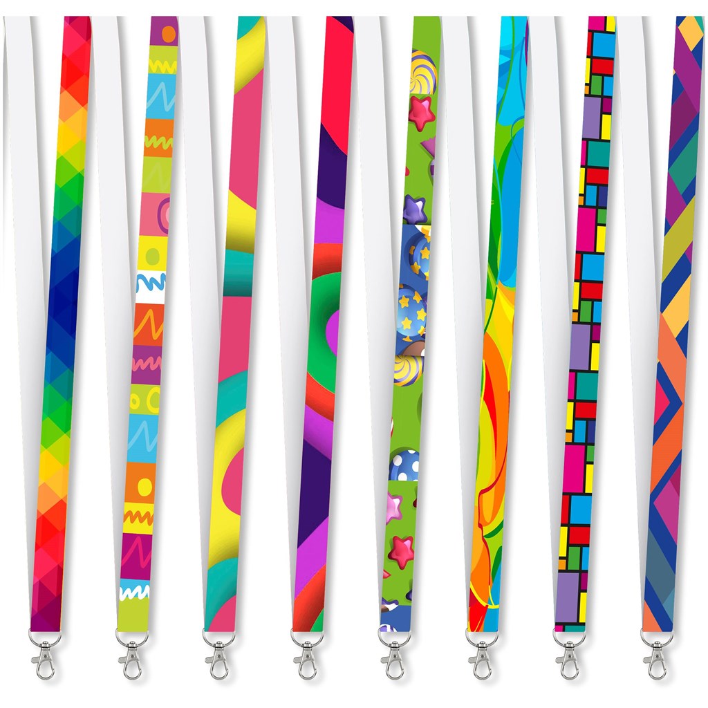 [GF-AL-940-B] Altitude Snap Hook Clip Single-Sided Sublimation Satin Lanyard