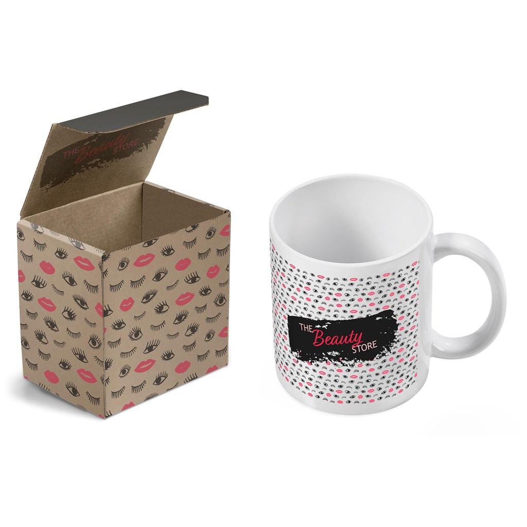 [GF-AM-851-B] Blank Canvas Mug in Bianca Custom Digital Print Gift Box