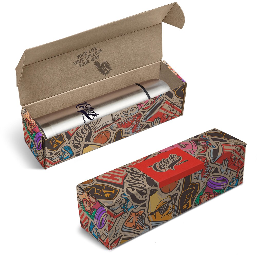 [GF-AM-870-B] Consulate Flask in Bianca Custom Gift Box