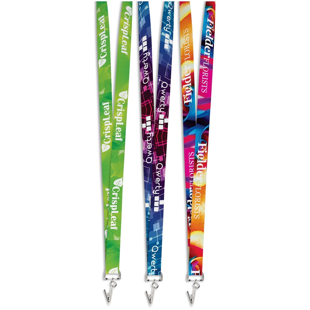 [GF-AM-941-B] Altitude Crocodile Clip Double-Sided Sublimation Petersham Lanyard
