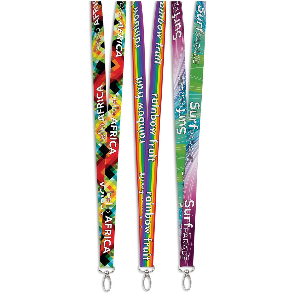 [GF-AM-943-B] Altitude Lobster Clip Double-Sided Sublimation Petersham Lanyard