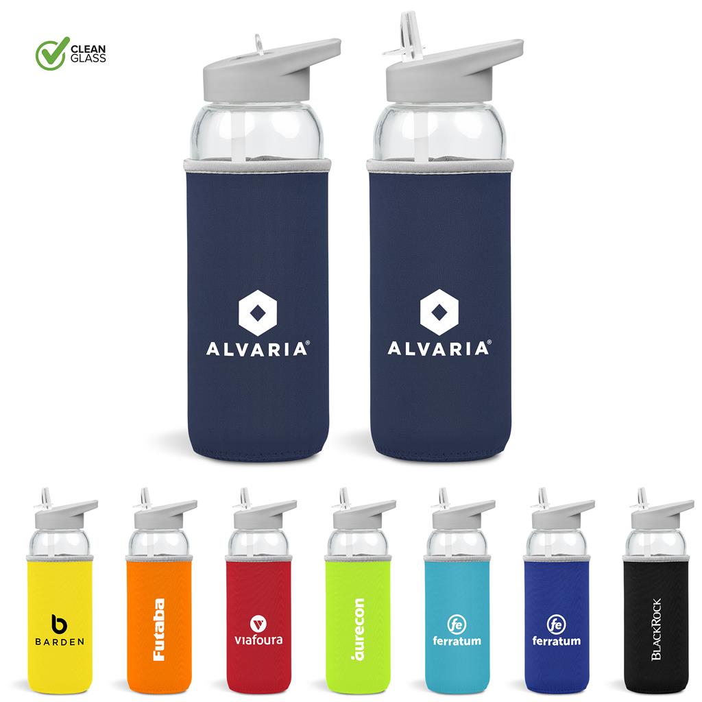 [GF-KS-1041-B] Kooshty Sipper Neo Glass Water Bottle – 850ml