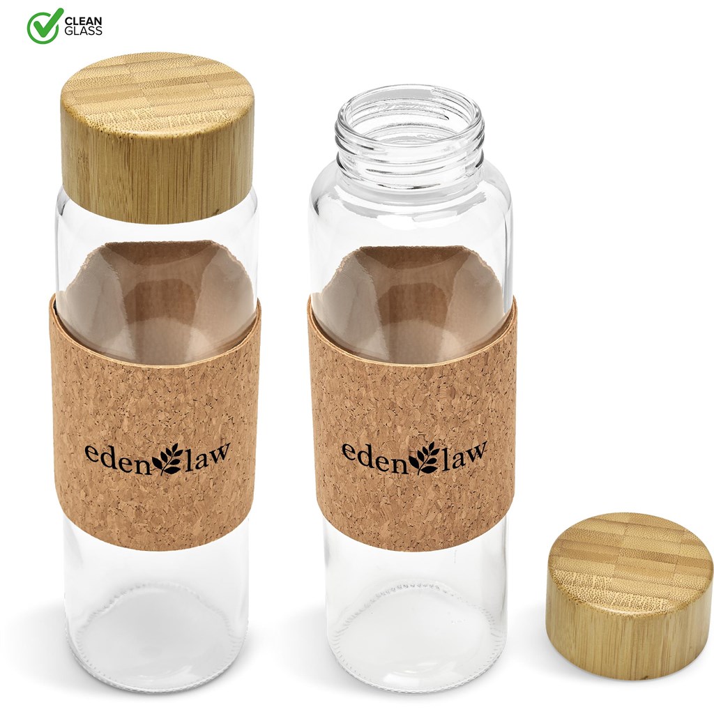 [KOOSH-9085] Kooshty Clear Bamboost Glass Water Bottle - 700ml