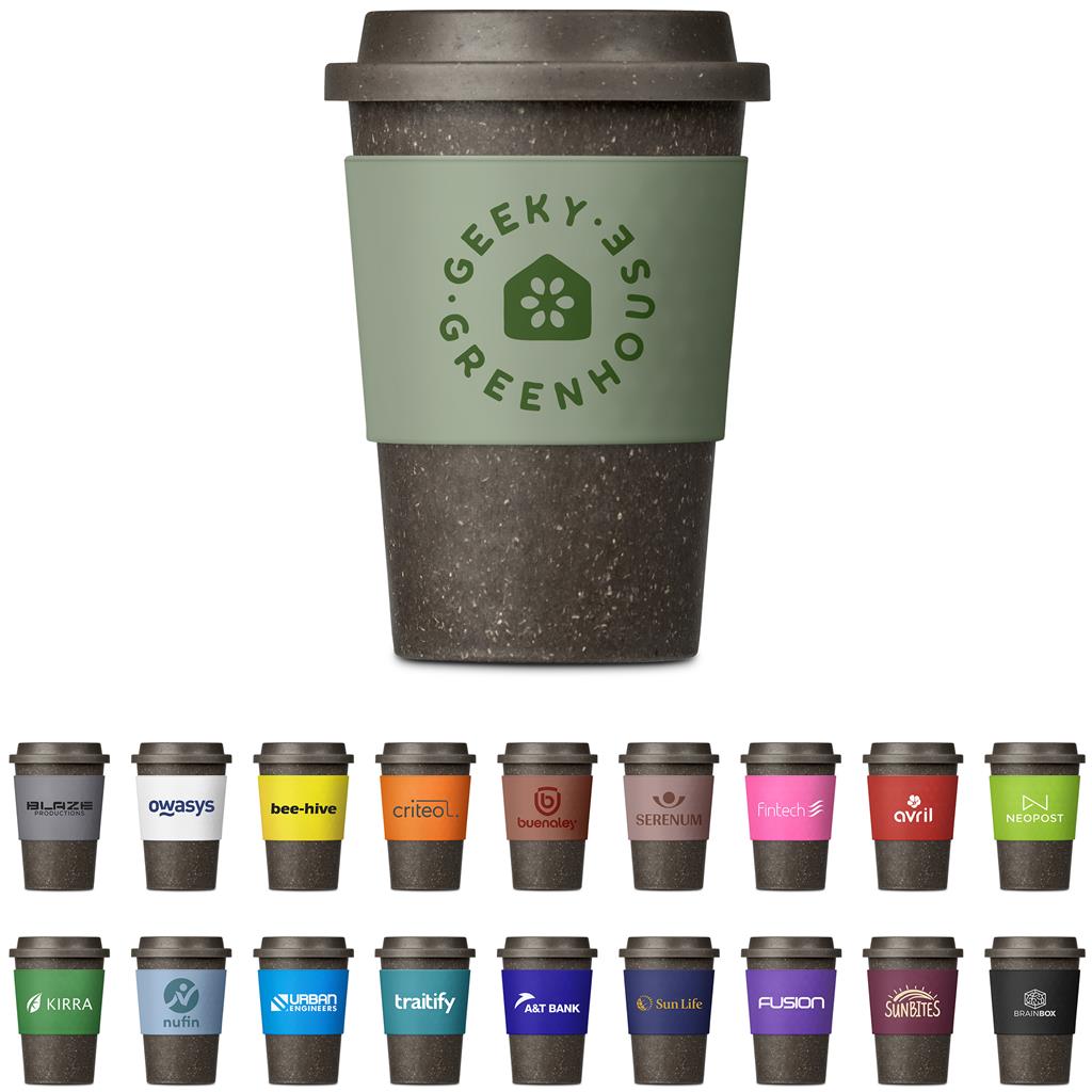 [KOOSH-9125] Kooshty Brown Bean Plastic Double-Wall Tumbler – 400ml