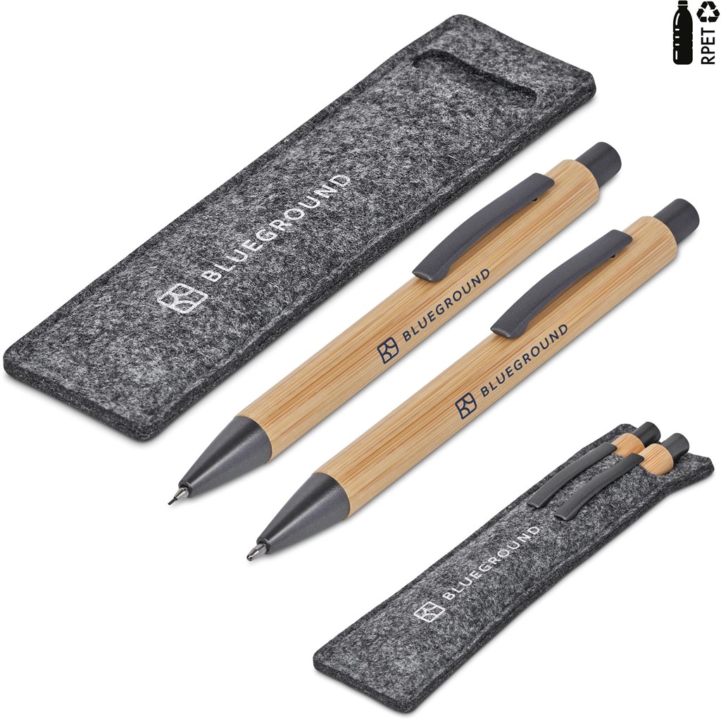 [GF-OK-1222-B] Okiyo Jona Bamboo Ball Pen & Pencil Set