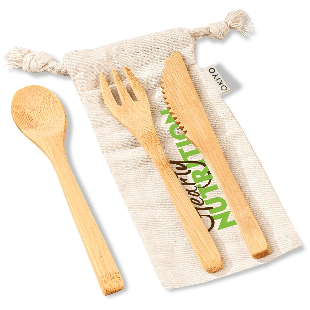[GIFT-17434] Okiyo Nakama Bamboo Cutlery Set