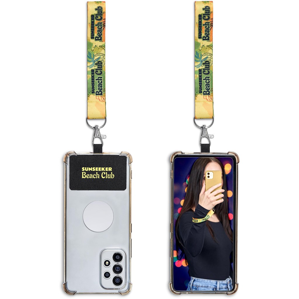 [GP-AL-28-B] Altitude Rambler Single-Sided Sublimated Satin Wrist Phone Strap