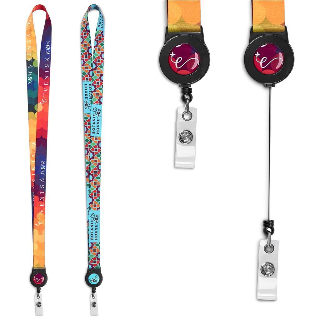 [GP-AL-98-B] Altitude Badge Reel Double-Sided Sublimated Satin Lanyard