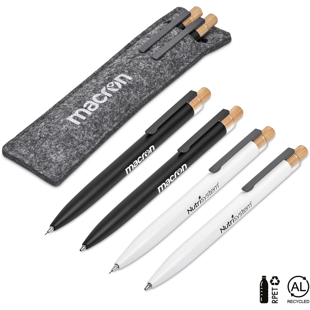 [GP-OK-16-B] Okiyo Mimo Recycled Aluminum Ball Pen & Pencil Set