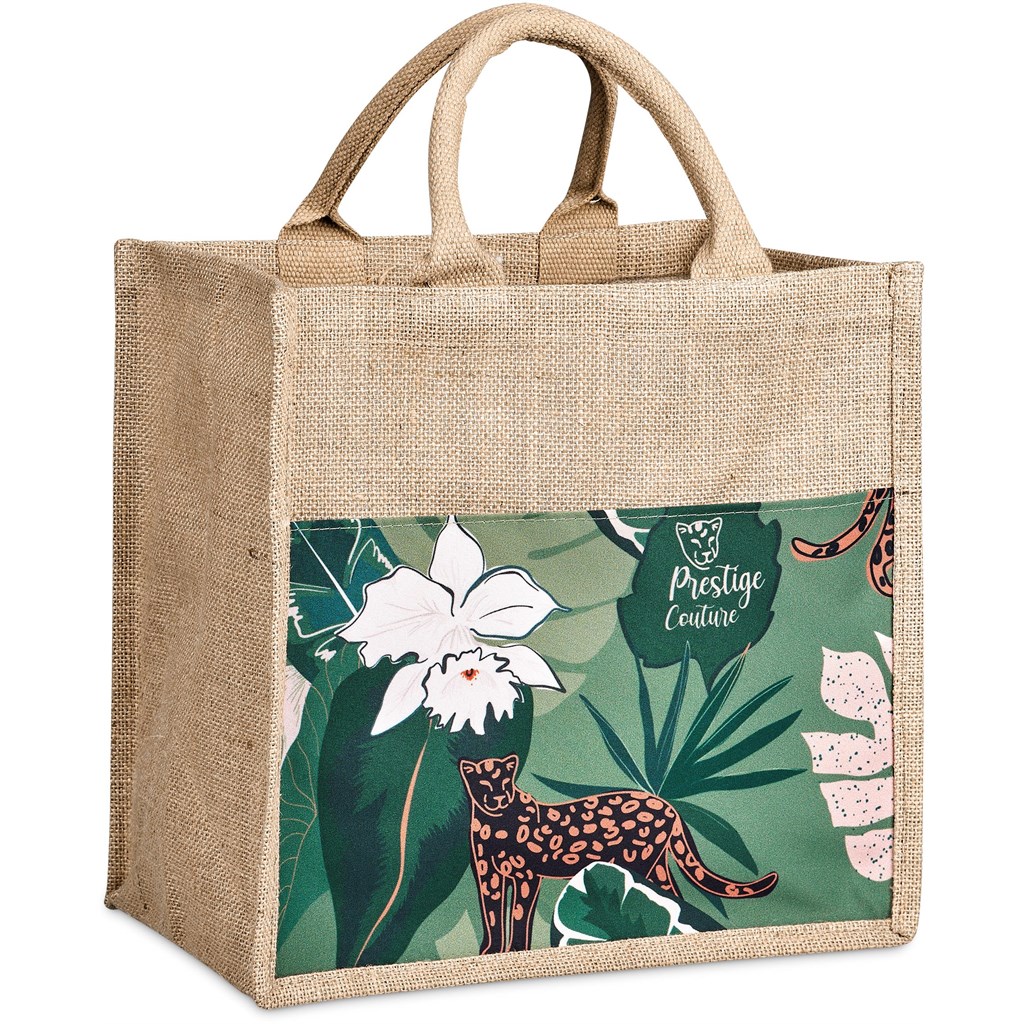 [GP-OK-47-B] Okiyo Nuri Sublimated Pocket Jute Tote