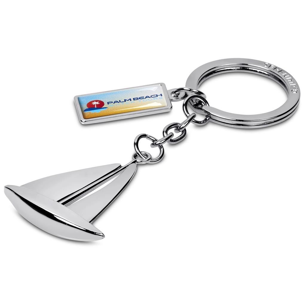 [GP-SD-127-B] Serendipio Sailboat Charmed Keyholder