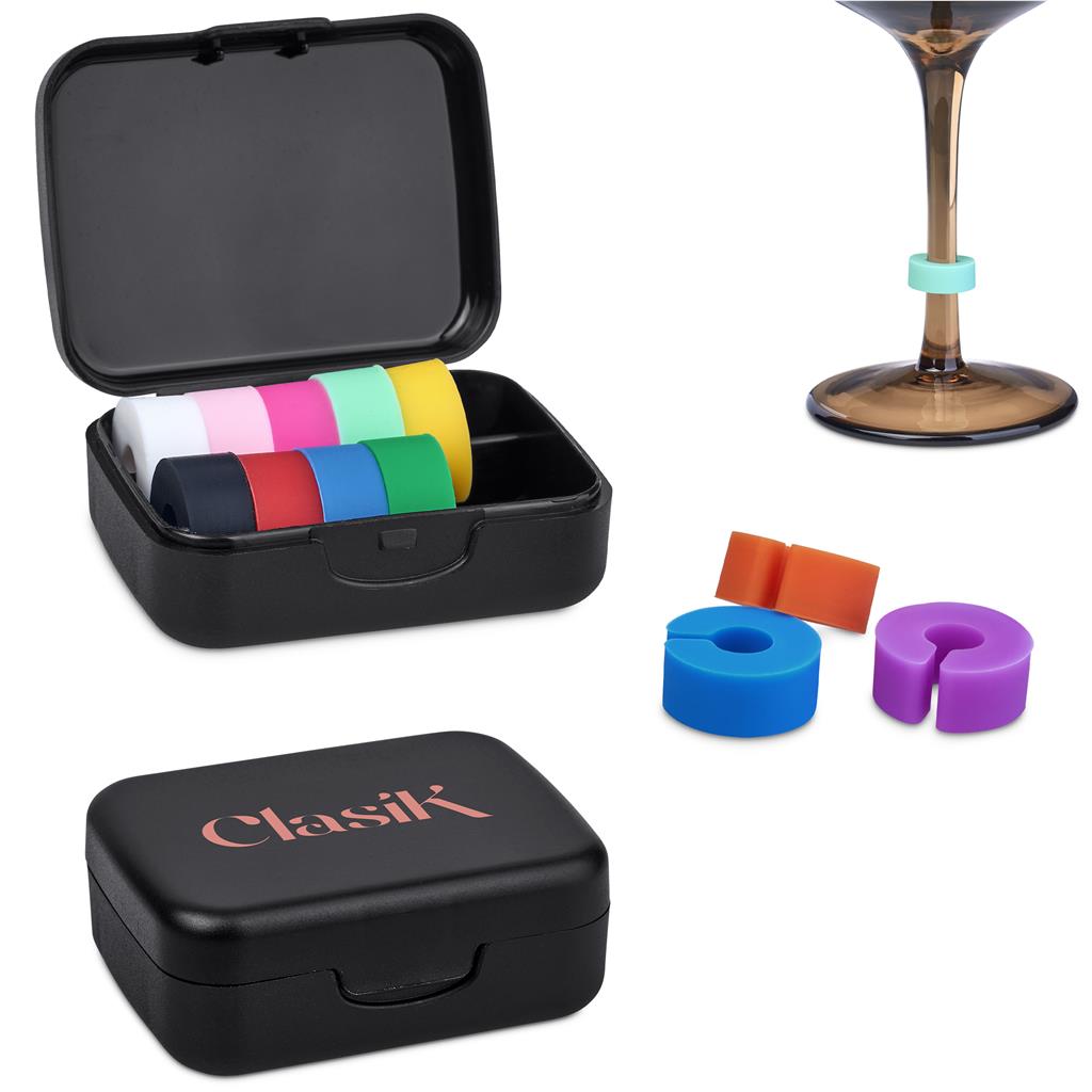 [GV-AL-183-B] Altitude Clink Wine Glass Marker Rings Set
