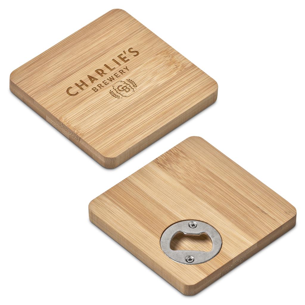 [GV-AM-136-B] Altitude Drifter Bamboo Bottle Opener Coaster