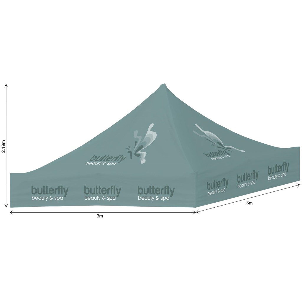 [SKIN-2060] Ovation Sublimated Gazebo 3m X 3m - Roof  (Excludes Hardware)
