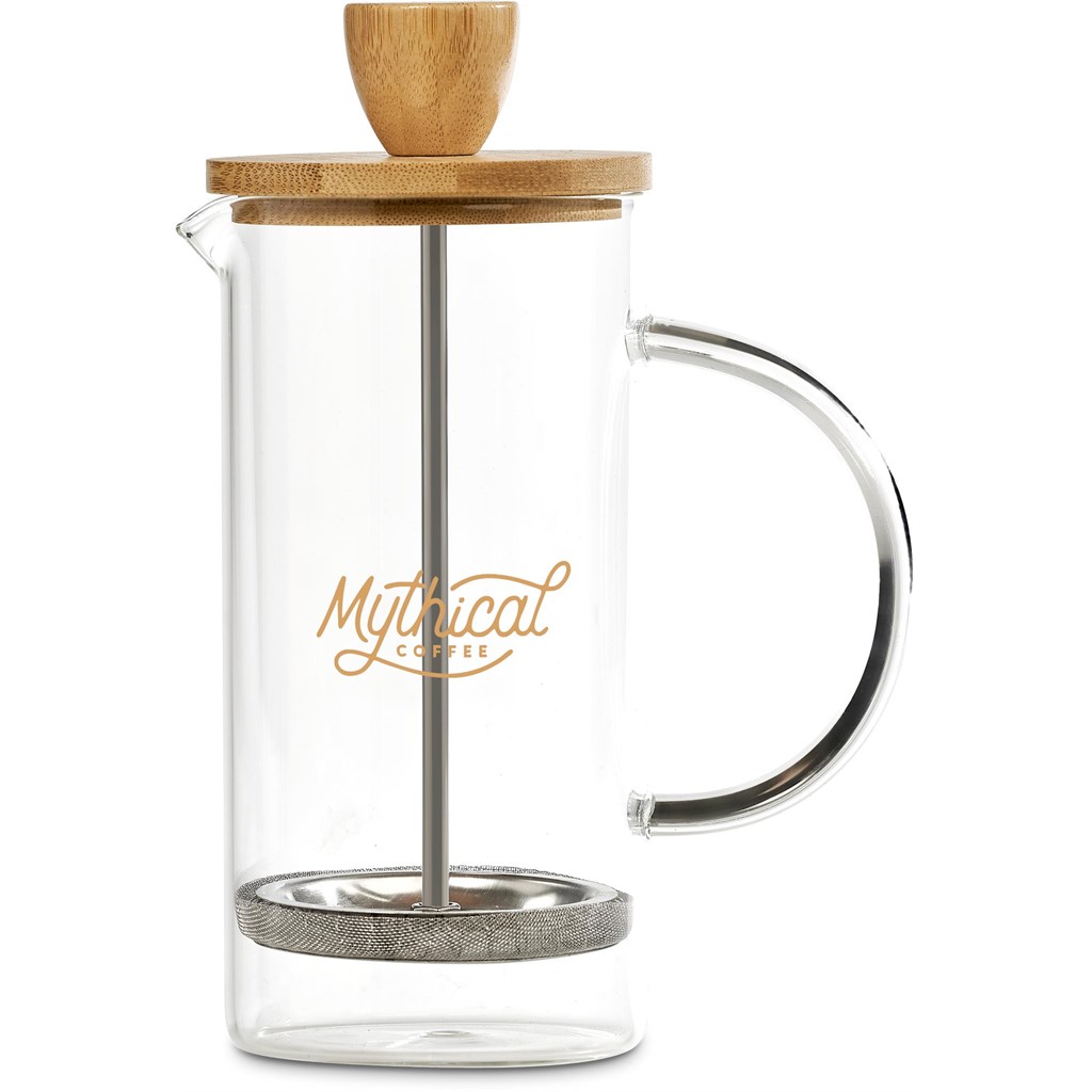 [HL-OK-117-B] Okiyo Osu Glass & Bamboo Coffee Plunger - 350ml