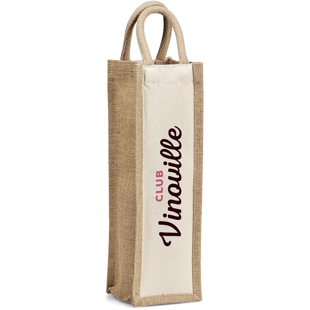 [HL-OK-122-B] Okiyo Inshu Jute & Cotton Wine Tote