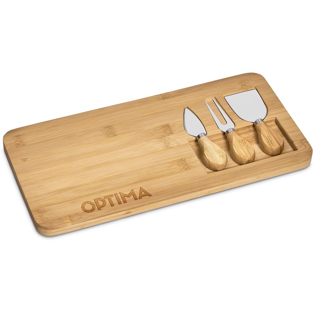 [HL-OK-124-B] Okiyo Chizu Bamboo Cheese Board Set