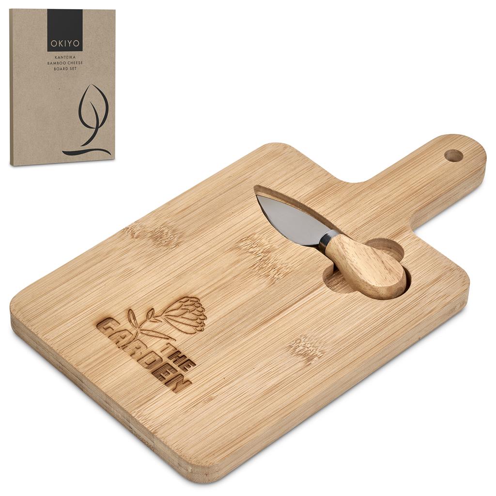 [HL-OK-158-B] Okiyo Kanteika Bamboo Cheese Board Set